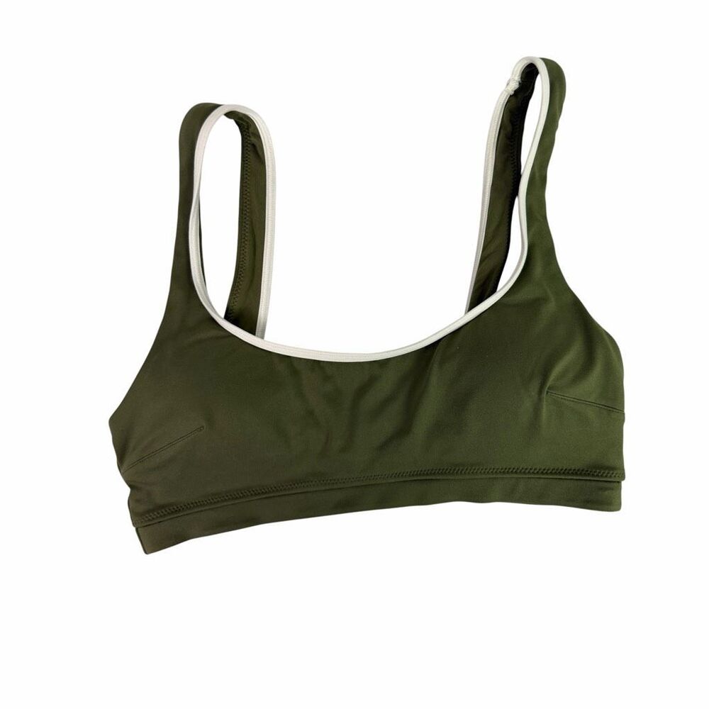 Offline by Aerie Medium Scoop Cheeky Bikini Green Cream - Picture 3 of 9